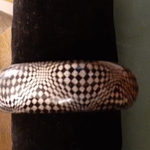 BANGLE CHECKER BLACK/SILVER NWT